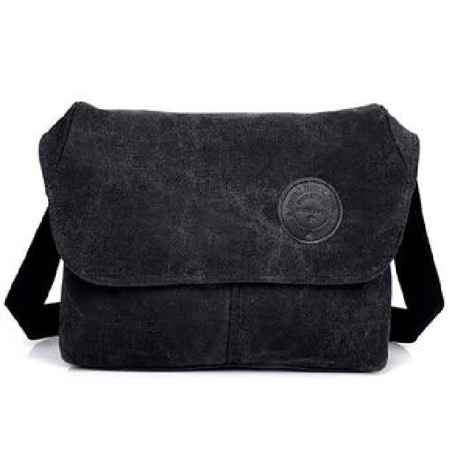 Aktentasche Schul Im Vintage-Stil mit Schultergurt aus Canvas