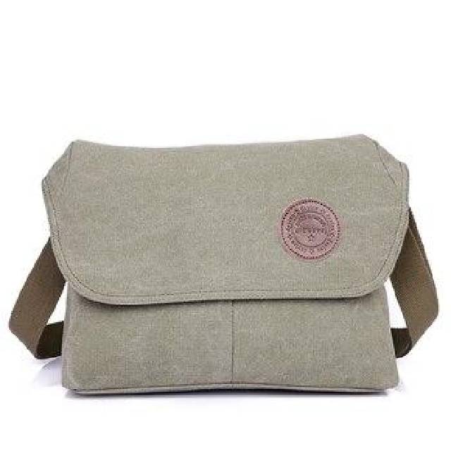 Aktentasche Schul Im Vintage-Stil mit Schultergurt aus Canvas