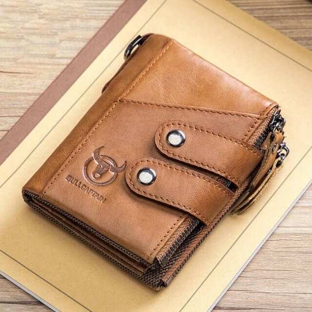 Geldbeutel Herren Im Vintage-Stil aus Leder