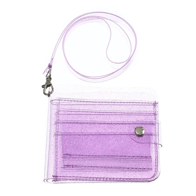 Geldbeutel Transparent mit Knopf