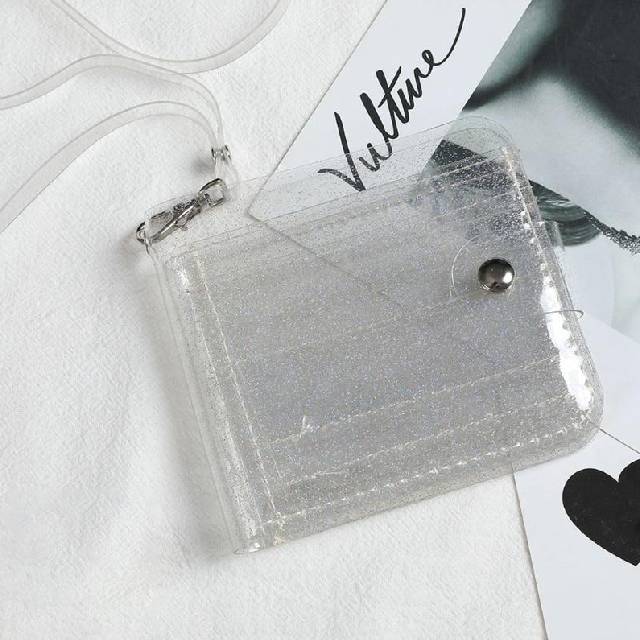 Geldbeutel Transparent mit Knopf
