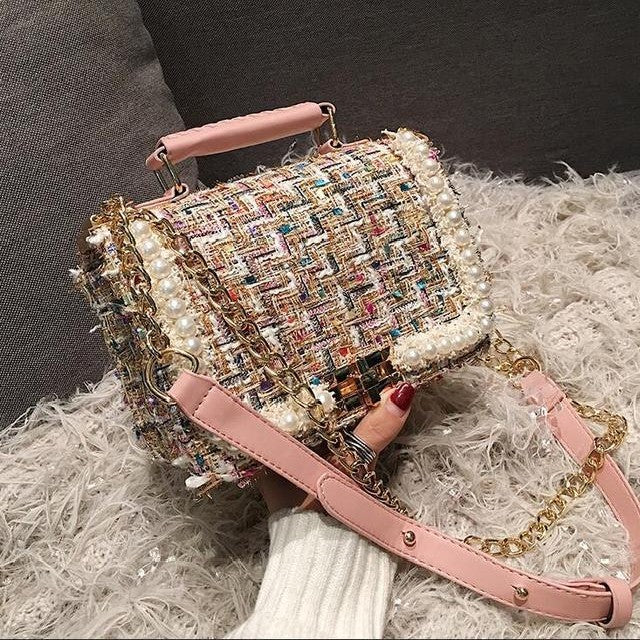 Schultertasche Schick aus Wolle