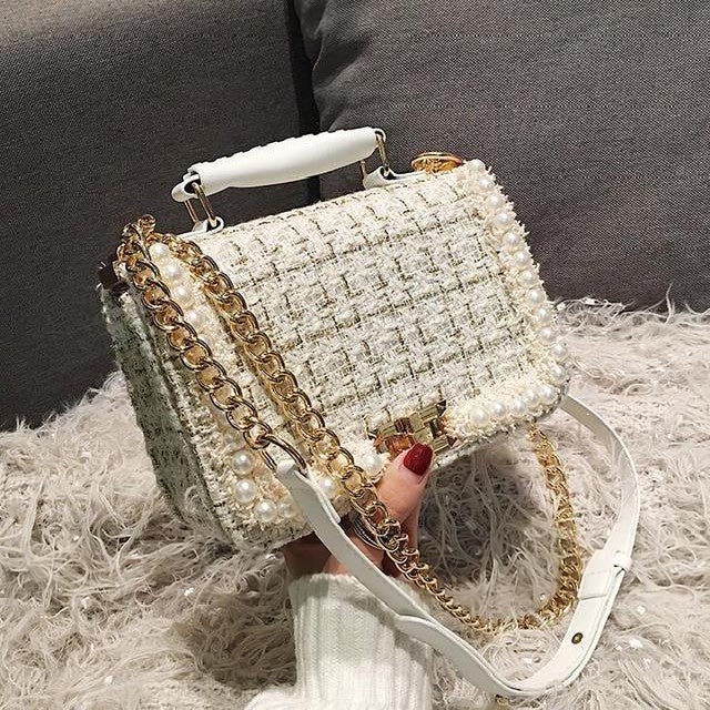 Schultertasche Schick aus Wolle