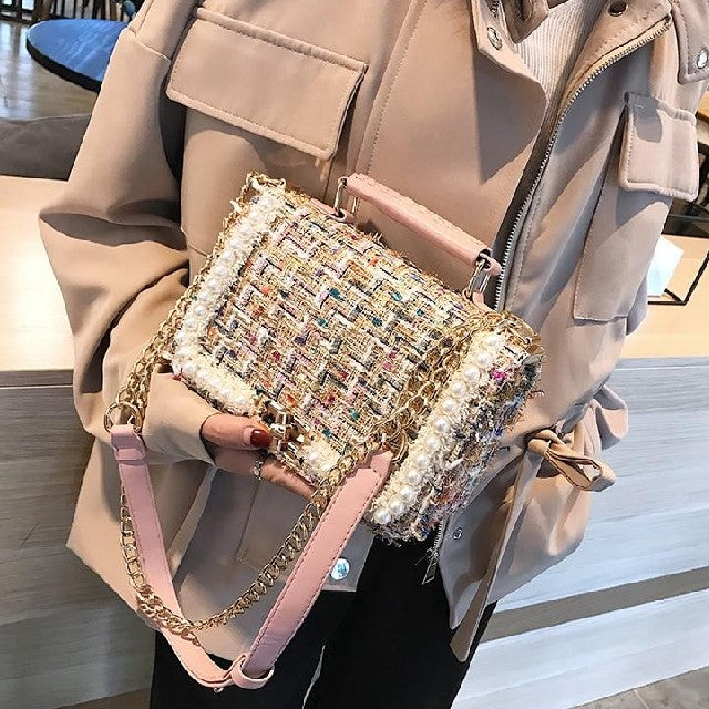 Schultertasche Schick aus Wolle