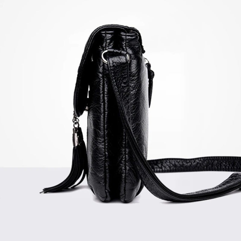 Schultertasche schlicht Lässig mit Klappe
