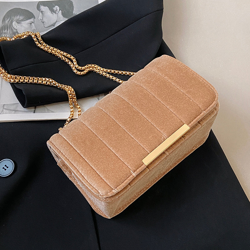 Handtasche Luxus aus Velourslederleder mit Klappe