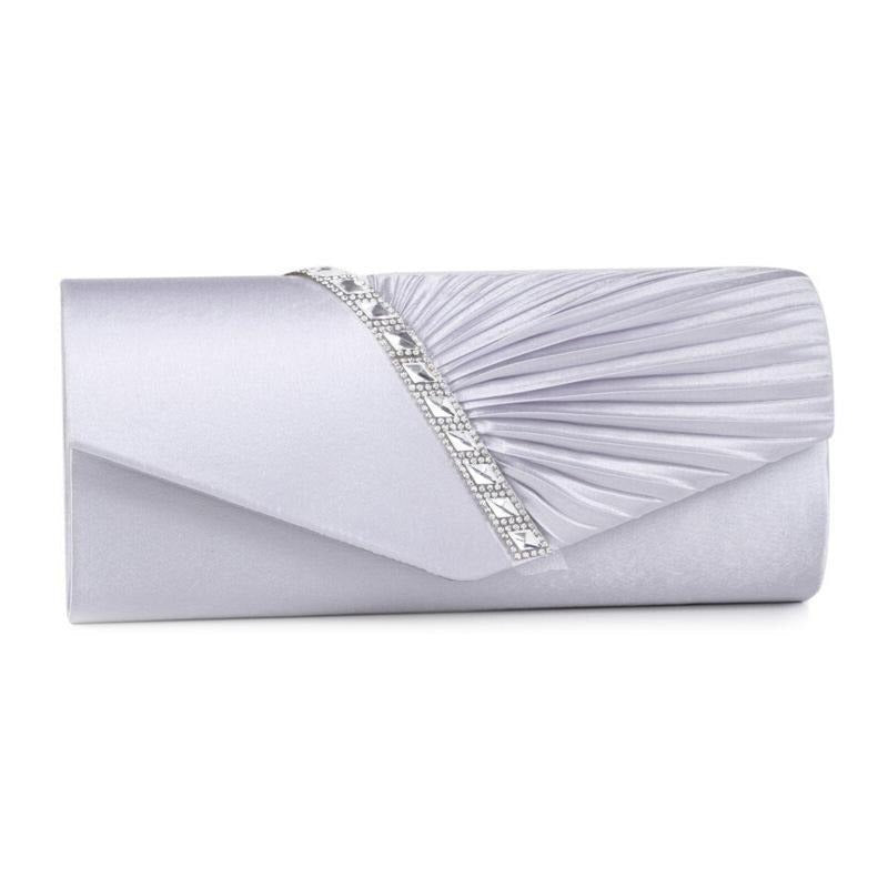 Clutch Abend aus Satin mit Klappe