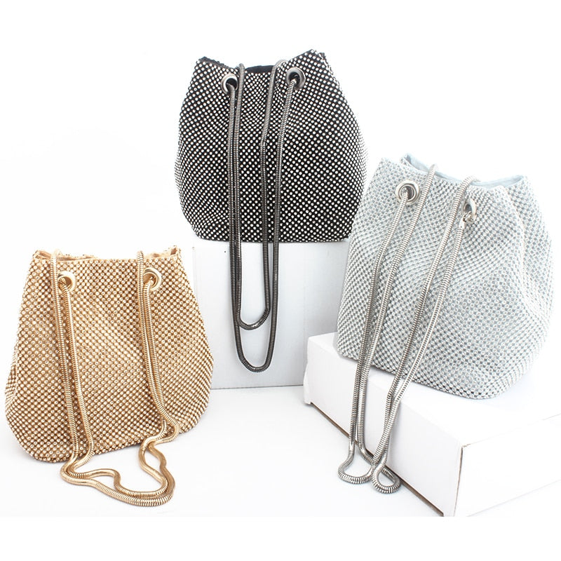 Schultertasche Abend mit Strass