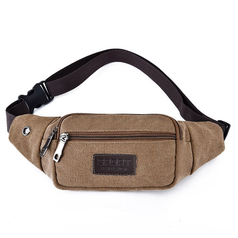 Umhängetasche mit Gürtel im Vintage-Stil aus Canvas Unisex