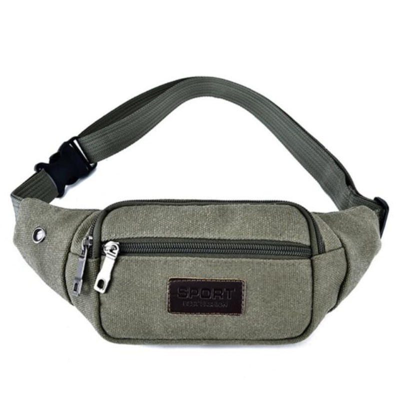 Umhängetasche mit Gürtel im Vintage-Stil aus Canvas Unisex