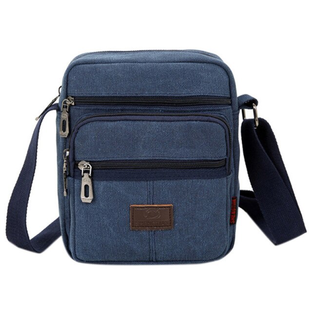 Schultertasche aus Canvas Im Vintage-Stil für Herren