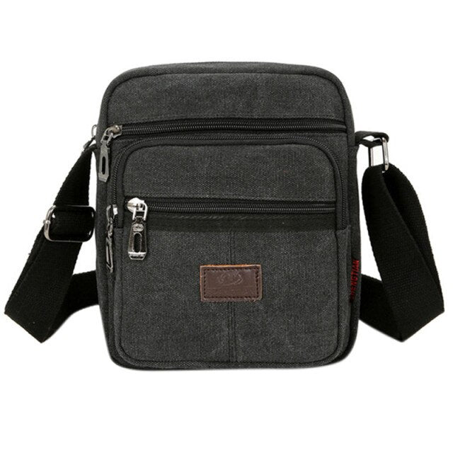 Schultertasche aus Canvas Im Vintage-Stil für Herren