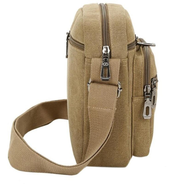 Schultertasche aus Canvas Im Vintage-Stil für Herren