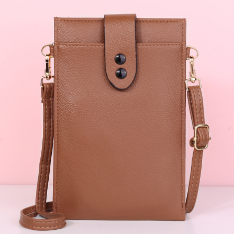Umhängetasche Kartenetui aus Leder Retro für Damen