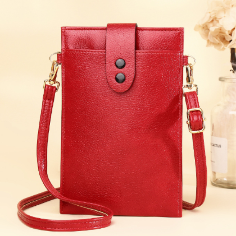 Umhängetasche Kartenetui aus Leder Retro für Damen